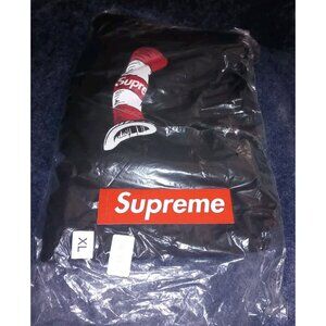 NEW Supreme FW18 The Cat In The Hat Men's Black Hoodie XL W/ Large Bag & Sticker